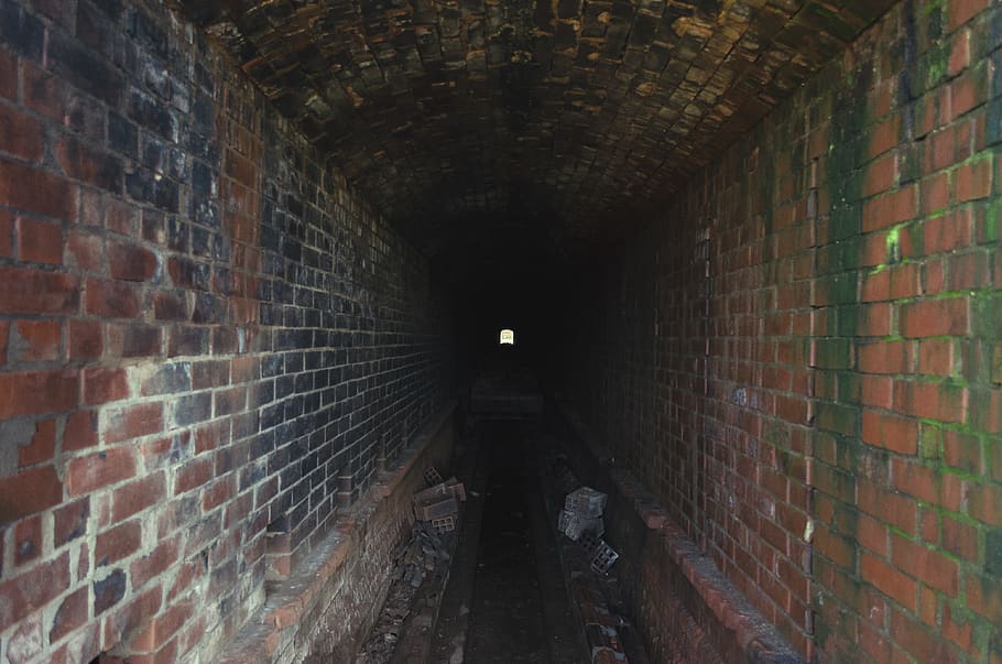 tunnel, brick, crypt, bunker, building, corridor, dungeon, sewer, HD wallpaper
