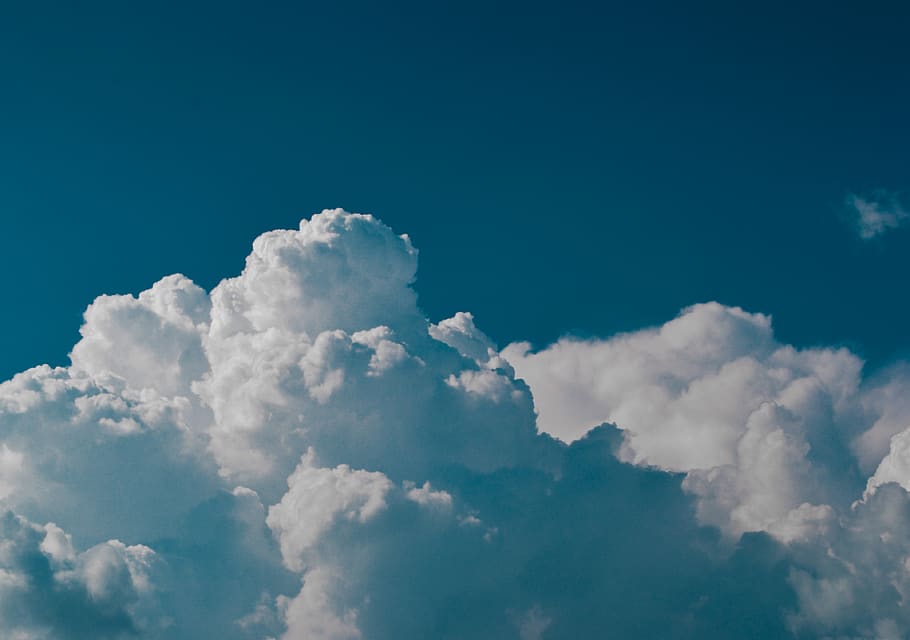 cumulus clouds, nature, outdoors, sky, azure sky, weather, sphere HD wallpaper