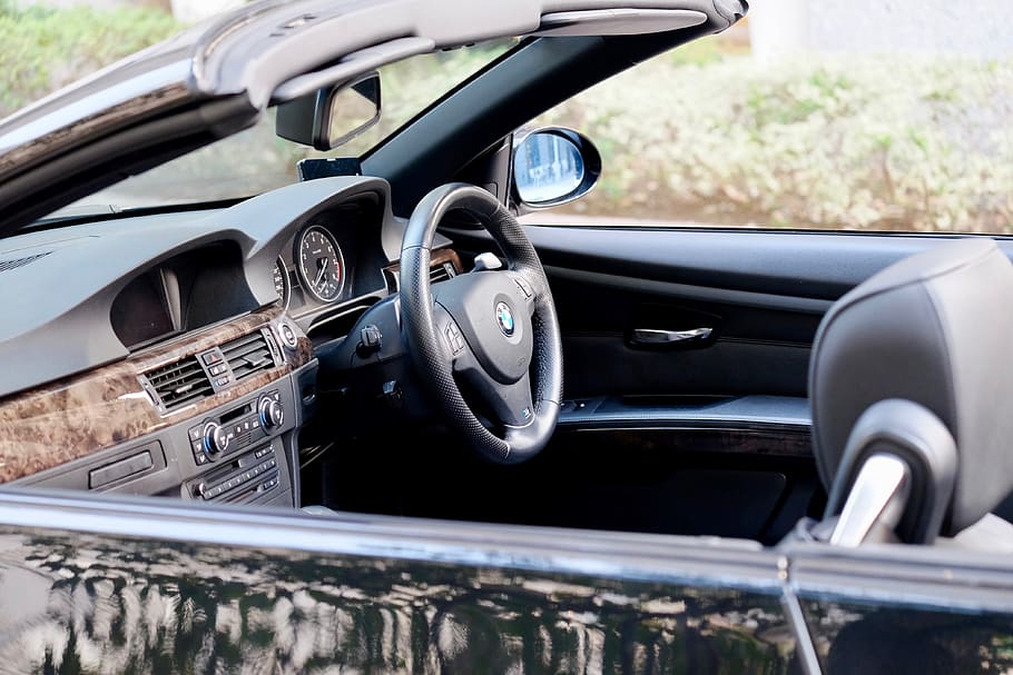 open car, handle, dashboard, seats, mode of transportation HD wallpaper