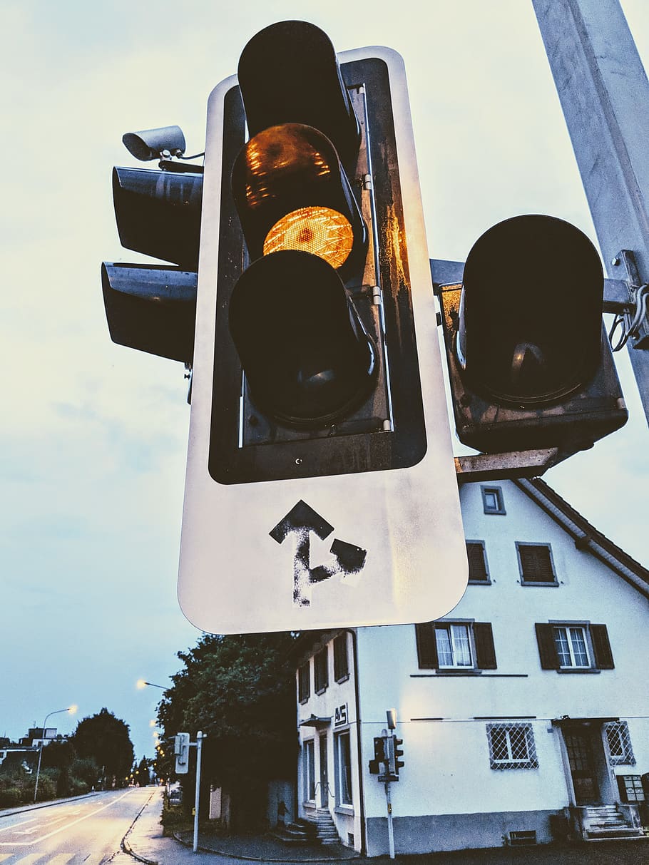 switzerland, killwangen, rain reflection, traffic lights, junction, HD wallpaper