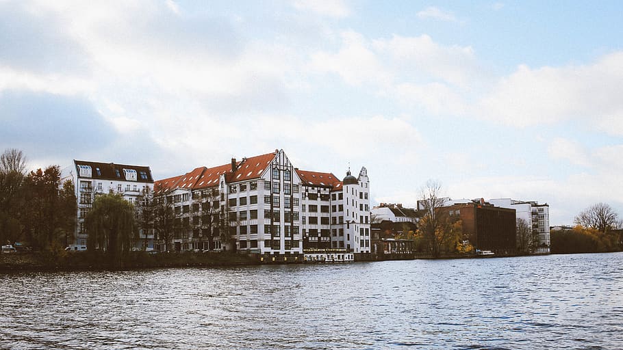 berlin, germany, river, city, buildings, architecture, sky HD wallpaper