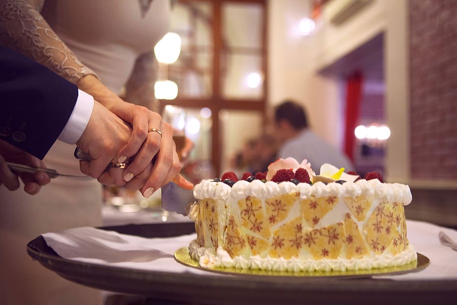 cake, wedding cake, celebration, dessert, sweet, embellished, HD wallpaper