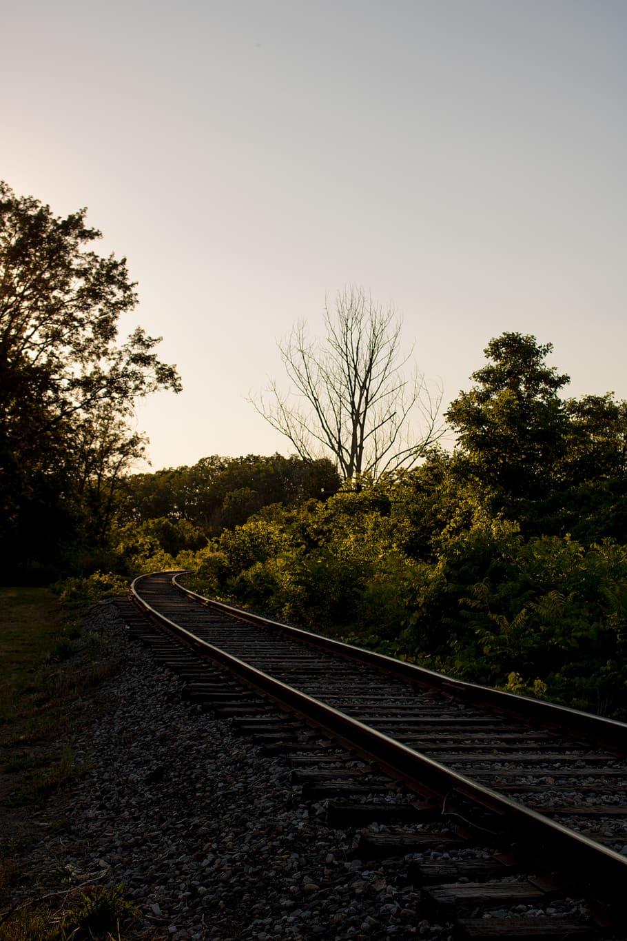 canada, toronto, railway, train, tracks, skies, white, orange HD wallpaper