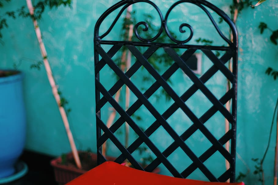 morocco, marrakesh, marrakech, chair, colors, metal, no people, HD wallpaper