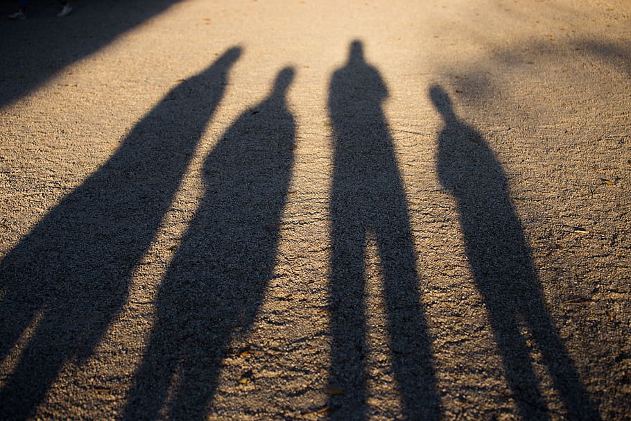 shadow, shadow play, light, hope, mystical, human, mood, nature HD wallpaper