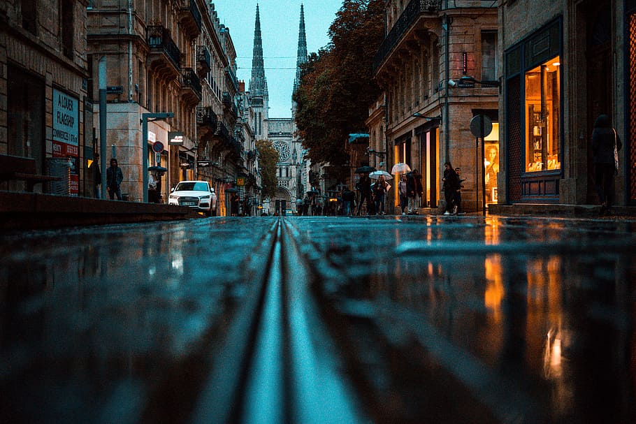 rain puddle street