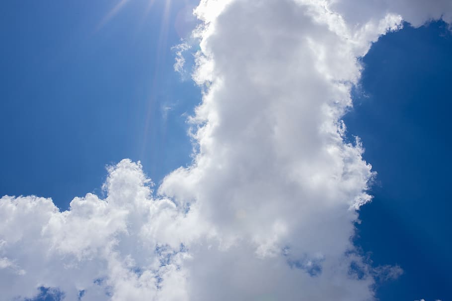 sky, cloud, blue sky, cloud - sky, beauty in nature, low angle view HD wallpaper