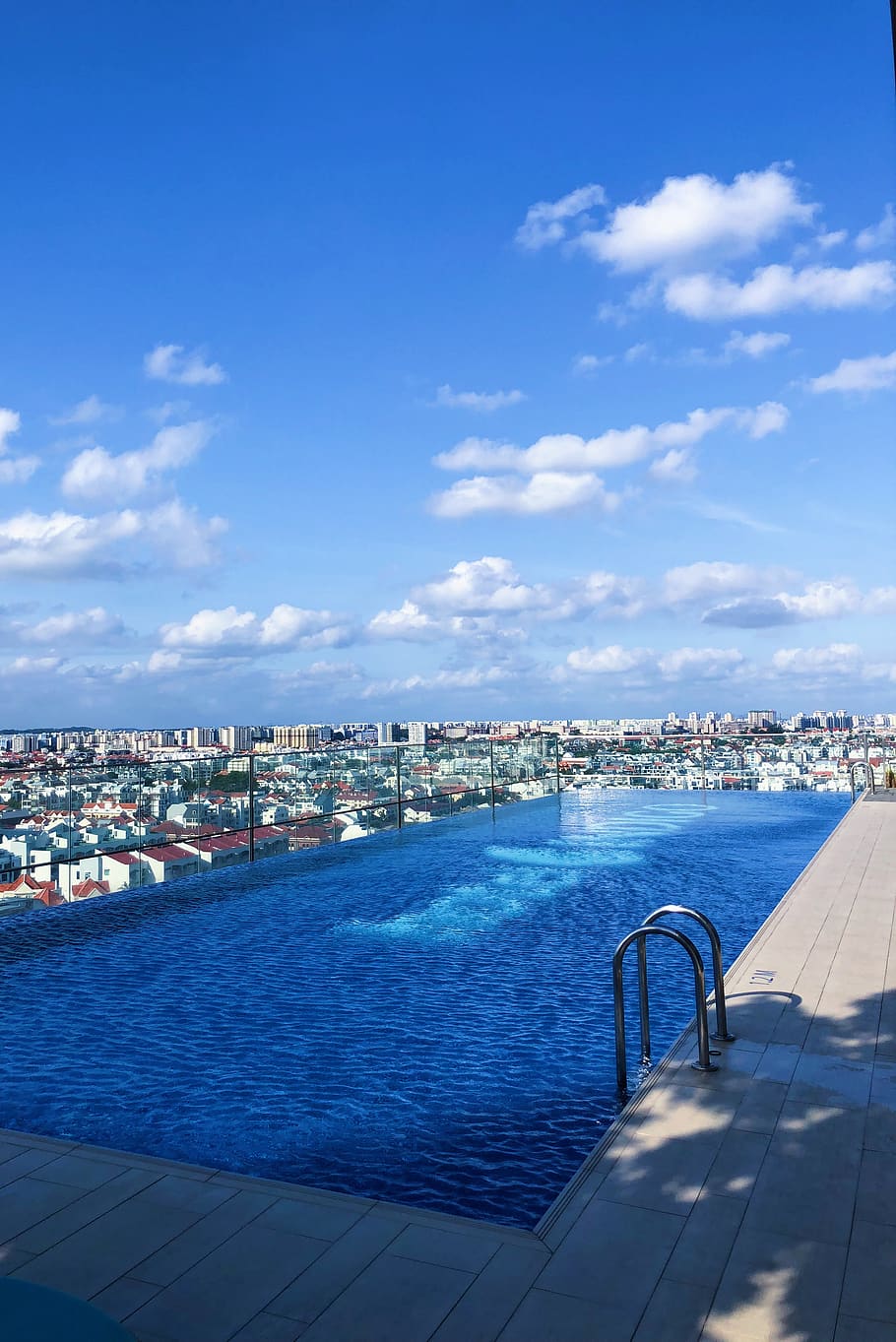 singapore, hotel indigo singapore katong, infinity pool, water, HD wallpaper