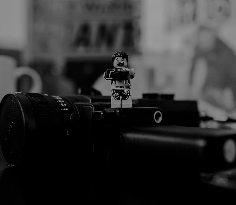 photographer, lego, camera, shoot, photography themes, indoors HD wallpaper