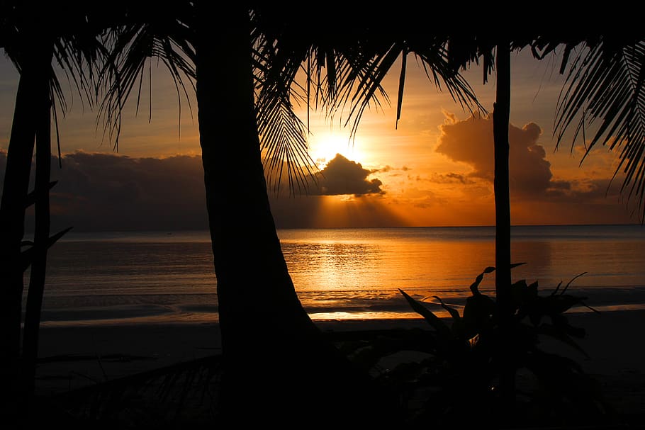 sunset, kei islands, beach, the sea, view, indonesian, the sky, HD wallpaper