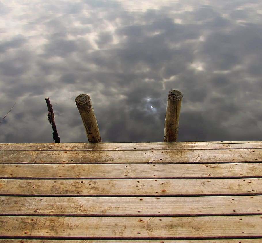 chile, aquelarre, illusion, water, cloudy, clouds, log, stairway HD wallpaper