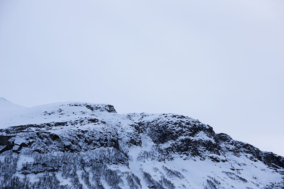 snow mountain, ice, outdoors, nature, norway, tromsø, winter HD wallpaper