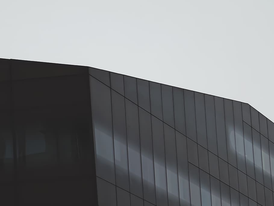 minimalism, london, architecture, sky, black, white, simple, HD wallpaper