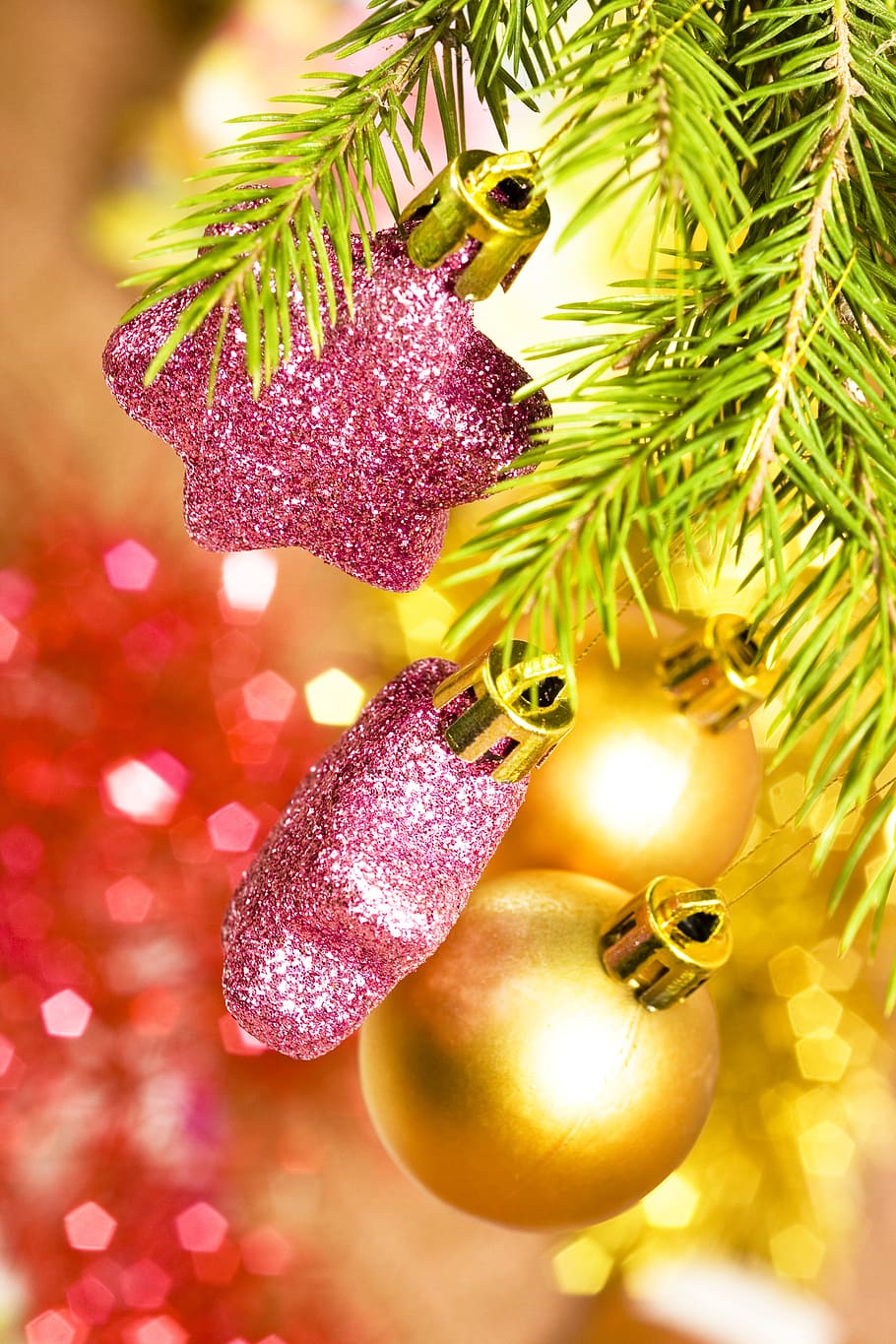 background, ball, bauble, blue, blur, bright, celebration, christmas HD wallpaper
