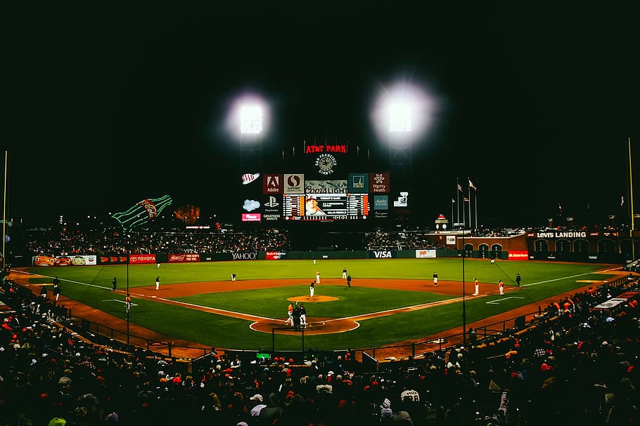 Baseball Player Playing in Baseball Stadium, action, athletes HD wallpaper