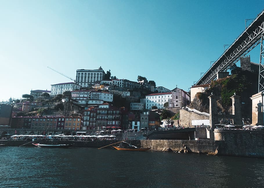 portugal, porto, city, oporto, lake, cinematic, sky, douro, HD wallpaper