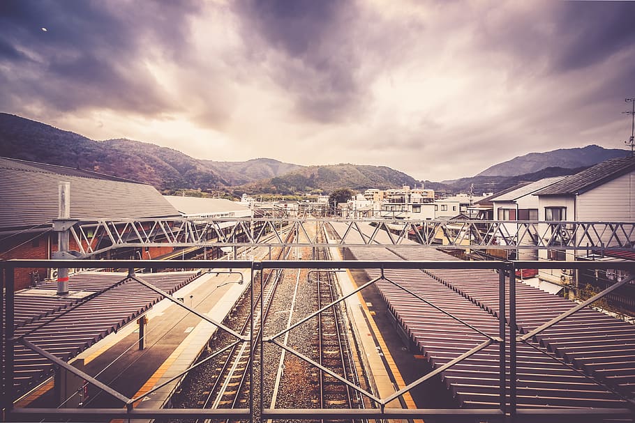 japan, rail, train, station, architecture, built structure HD wallpaper