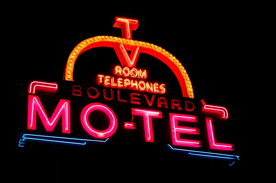 Room Telephones Boulevard Mo-tel, bright, close-up, colors, commerce HD wallpaper