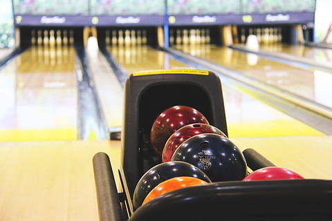 Bowling Alley, sport, indoors, no people, close-up, yellow, table HD wallpaper