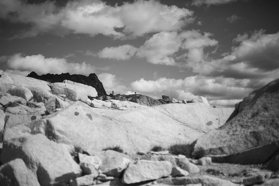 goat, enchantment, cloud - sky, rock, beauty in nature, tranquility HD wallpaper