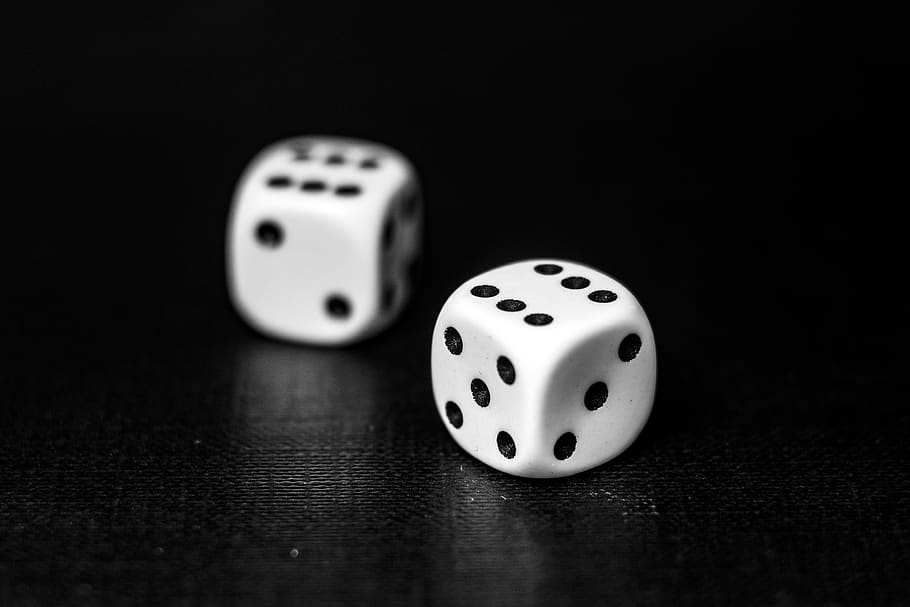 dice, toy, game, boardgame, black, and, white, bandw, noir HD wallpaper