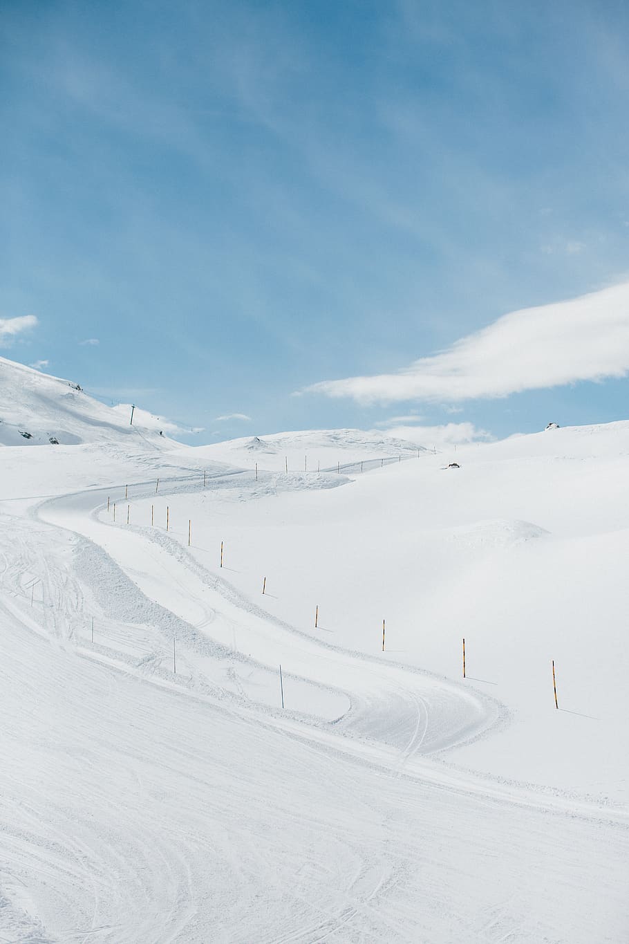 snowfield under clear blue sky, winter, cold temperature, scenics - nature HD wallpaper