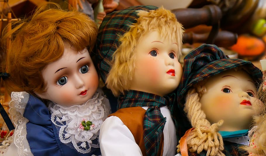 shop, doll, object, stuffed, toy, fig, figure, statue, childhood HD wallpaper