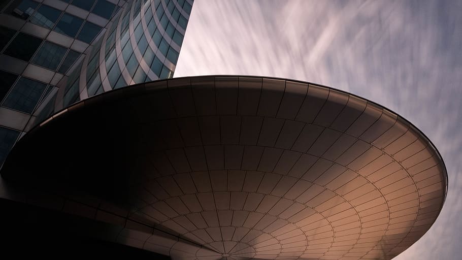 Gray Satellite Dish, architecture, building, design, high-rise HD wallpaper