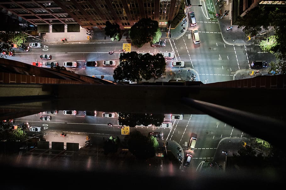 road, intersection, building, urban, city, metropolis, town HD wallpaper