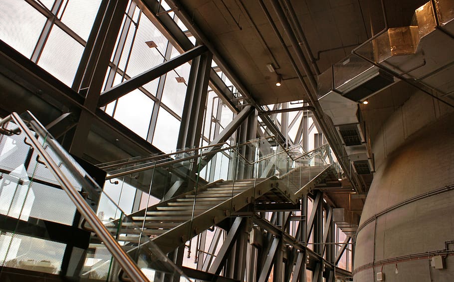 Low Angle View of Staircase, architecture, building, construction HD wallpaper