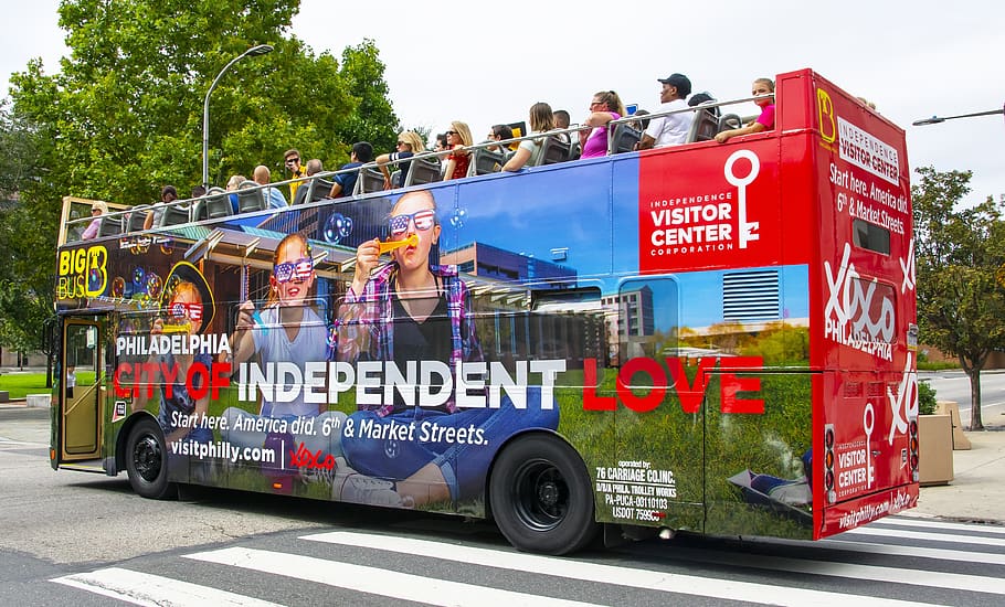 bus, tour, tourism, philadelphia, city, urban, historic, street, HD wallpaper
