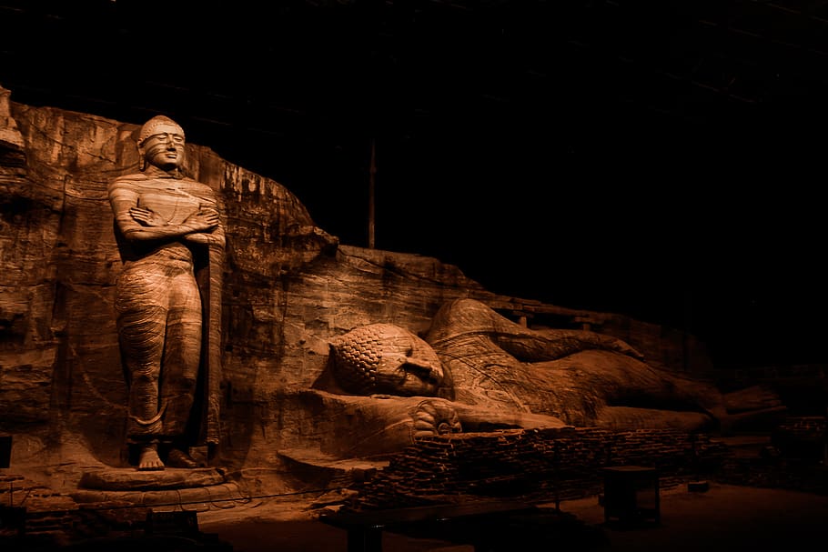 Buddha statues, art and craft, representation, sculpture, human representation HD wallpaper
