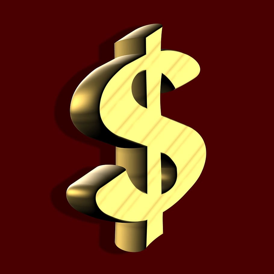 HD wallpaper: dollar, sign, golden, character, money, cash, currency,  indoors | Wallpaper Flare