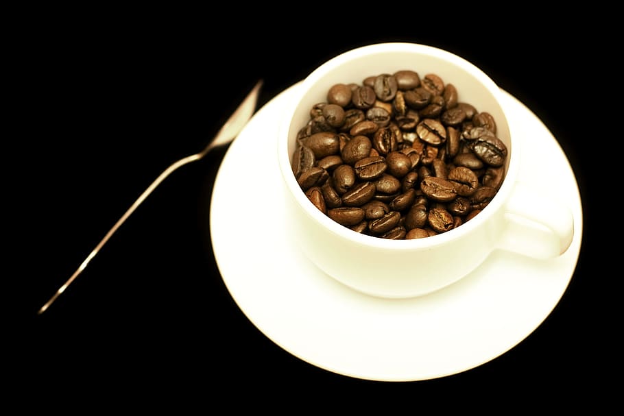 aromatic, background, beans, beverage, black, blank, brown HD wallpaper