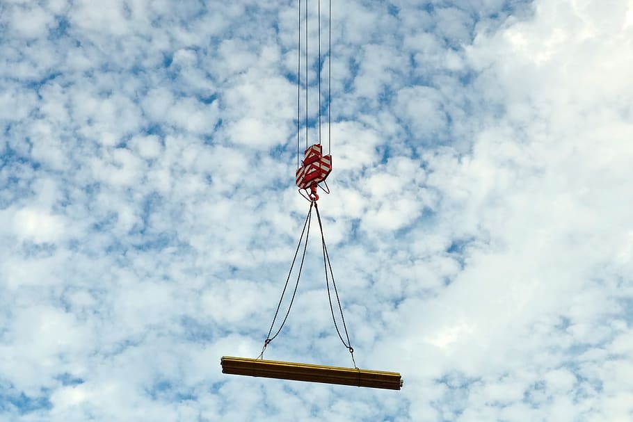 baukran, crane, build, site, sky, crane arm, construction work