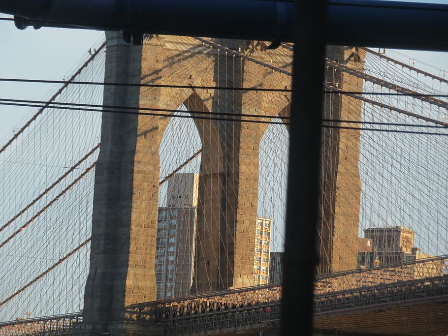 bridge, nyc, architecture, built structure, suspension bridge HD wallpaper
