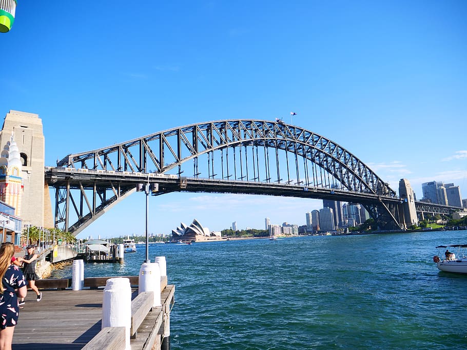 australia, sydney, built structure, architecture, water, connection HD wallpaper