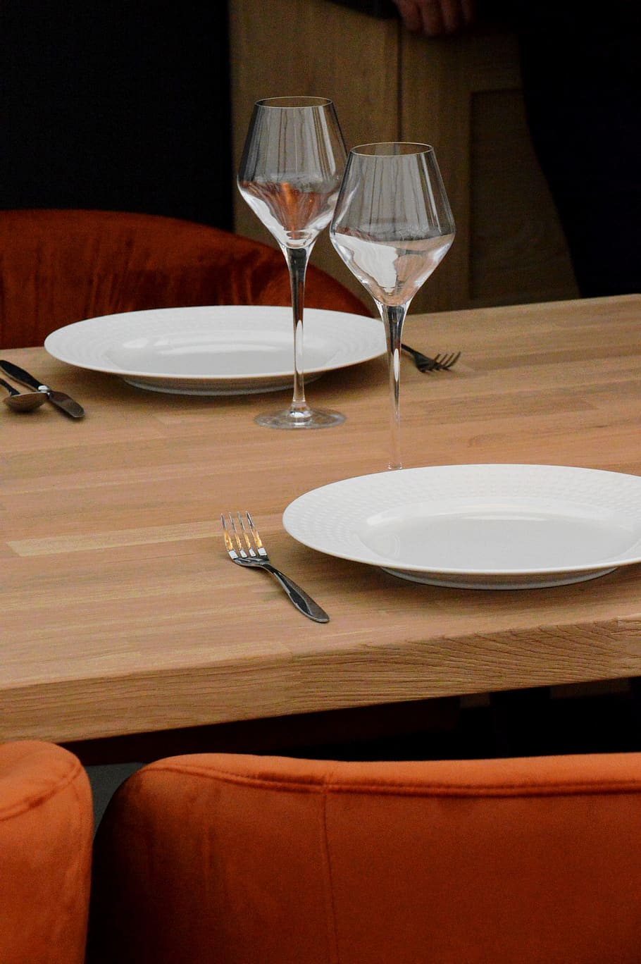 table, dining room, presentation, interior, meals, cutlery HD wallpaper