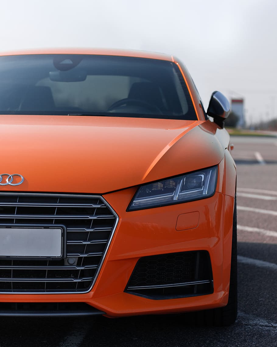 orange Audi vehicle, car, motor vehicle, mode of transportation HD wallpaper