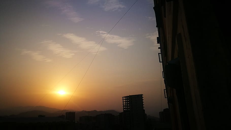 georgia, batumi, sky, sunset, architecture, building exterior HD wallpaper