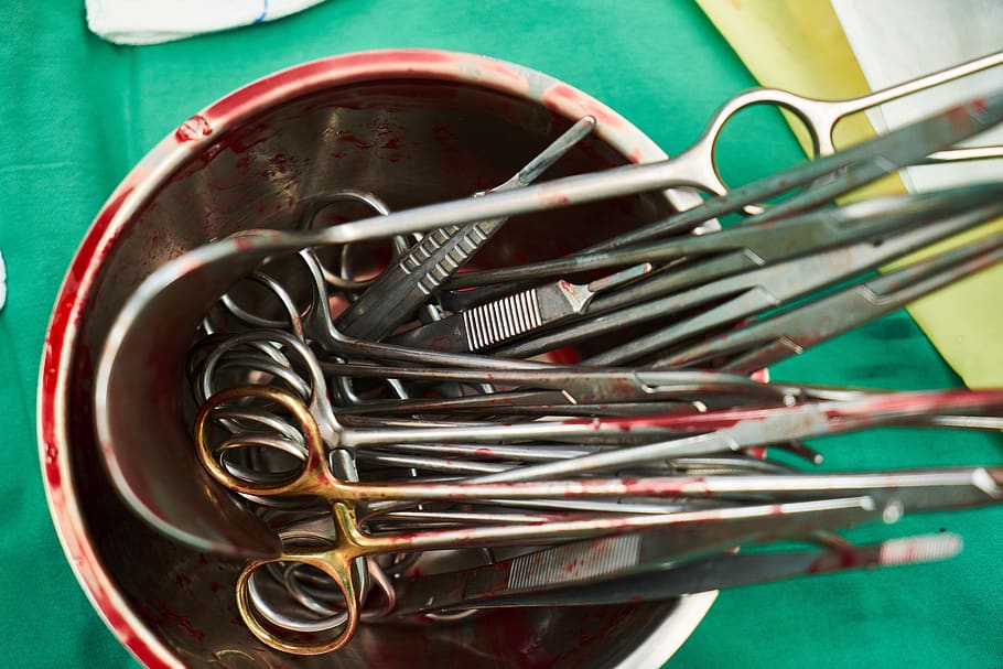 hospital, scissors, scalpel, surgery, clinical, the work, operation