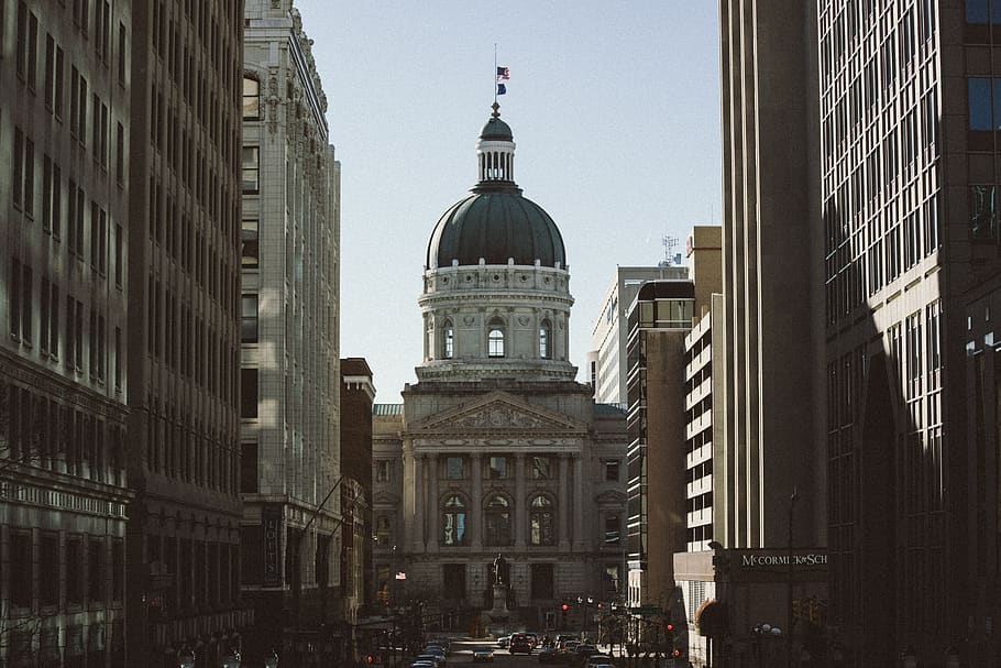 Premium Photo | Cityscape of indianapolis downtown at dawn usa