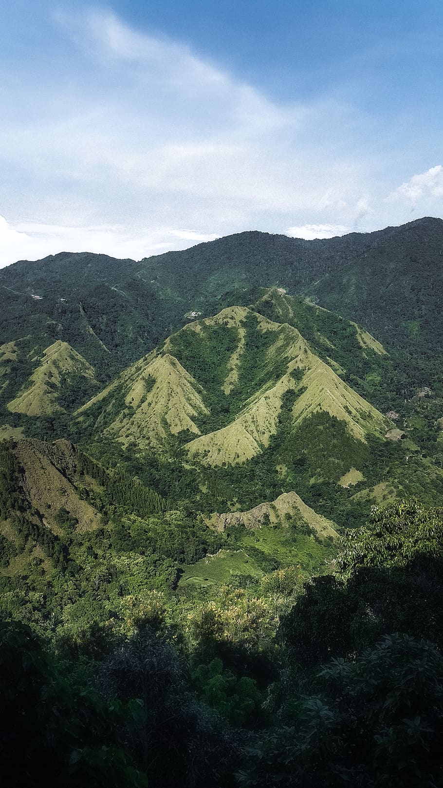 green mountain ridge, nature, outdoors, slope, hill, countryside HD wallpaper