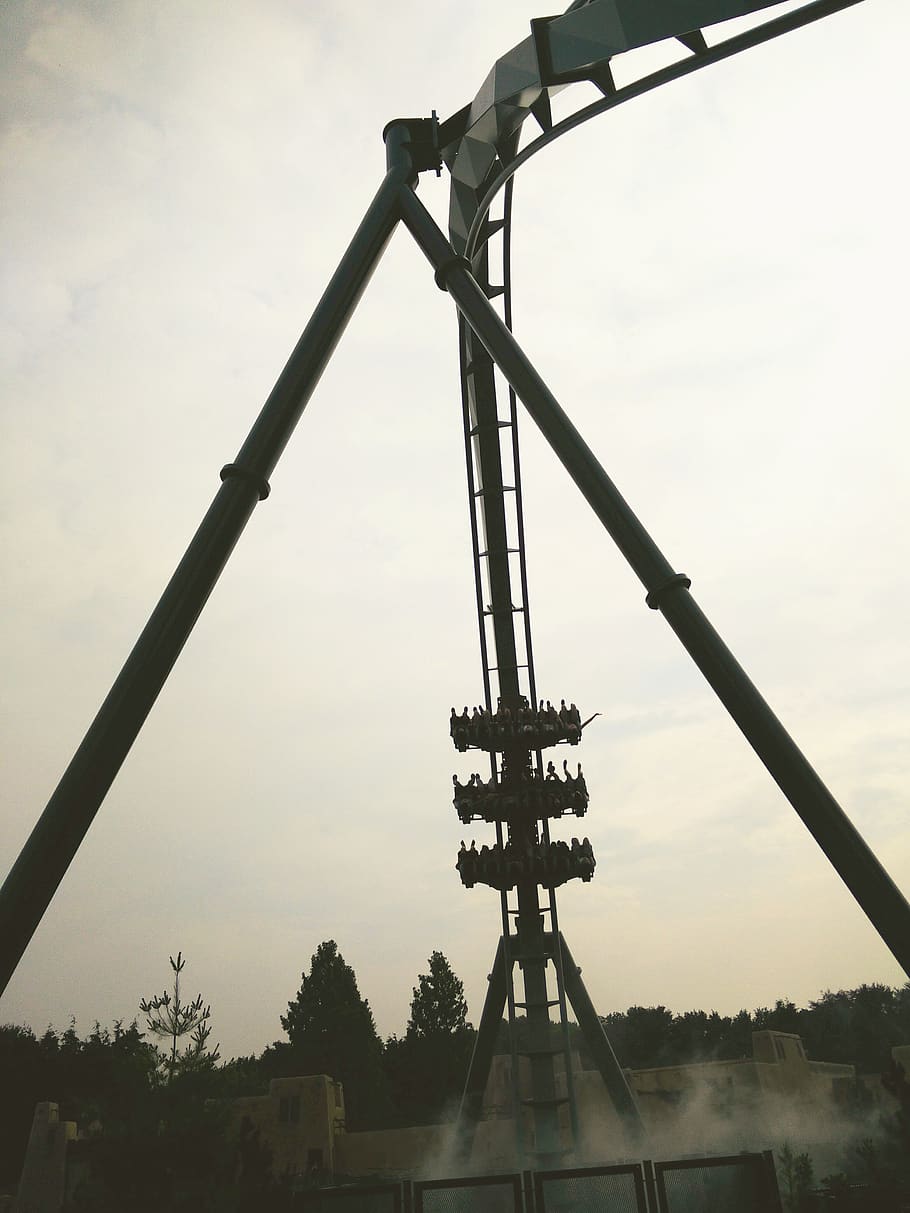 netherlands, kaatsheuvel, efteling, rollercoaster, sky, no people HD wallpaper