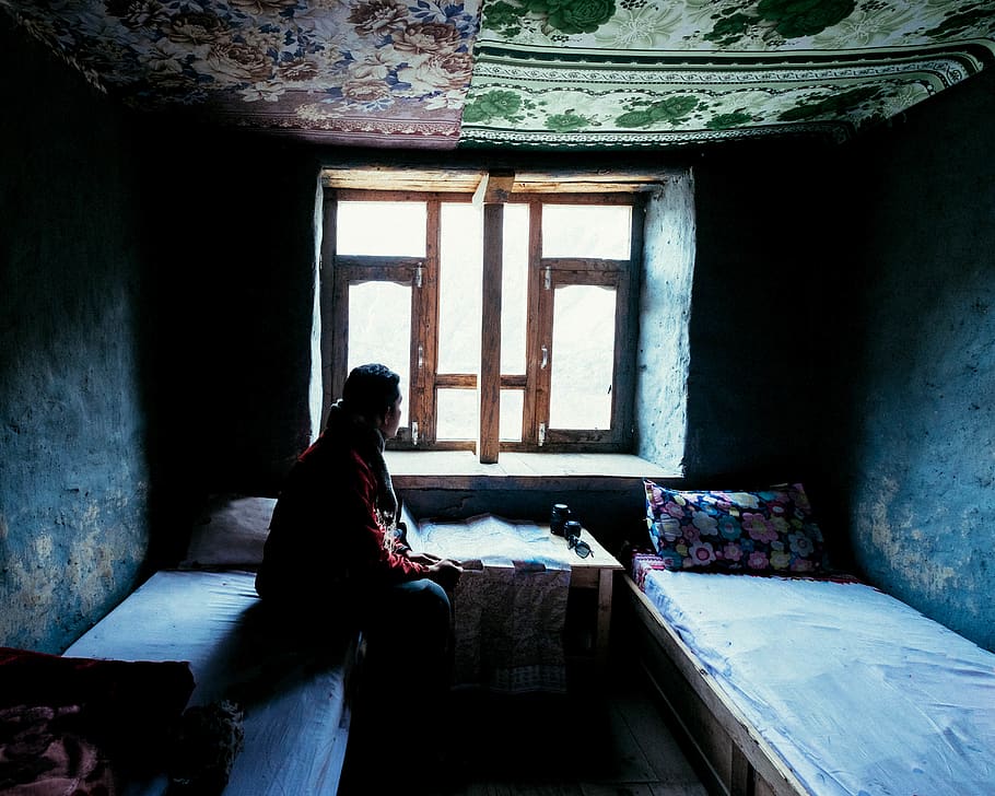 nepal, window, light, sun, evening, people, one person, indoors HD wallpaper