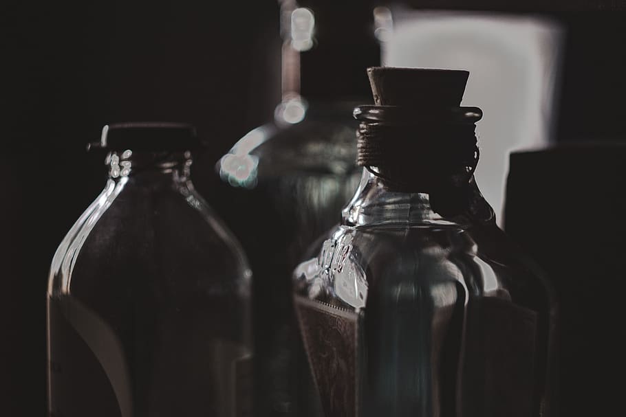 bottles, brown, dark, grey, elephant, brooklyn, gin, still HD wallpaper