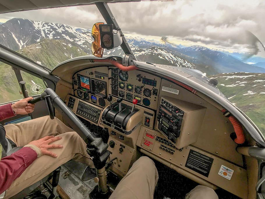 brown vehicle interior, helicopter, transportation, aircraft HD wallpaper