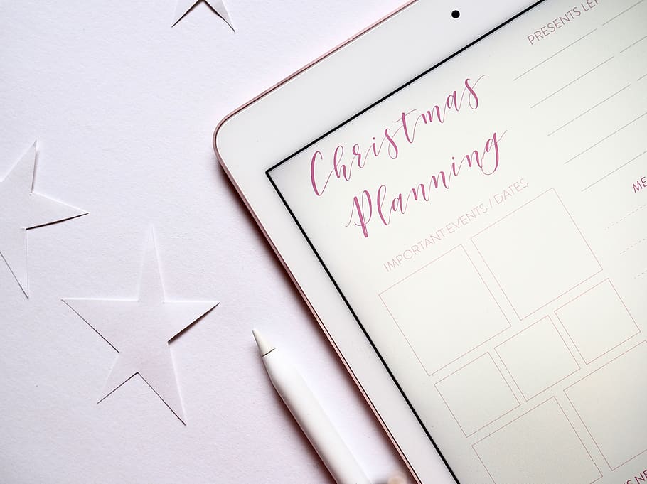 Christmas Planning Text Overlay Screengrab, blank, close-up, pen HD wallpaper