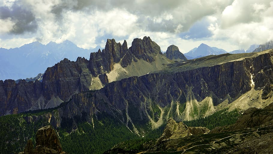 grass covered mountain, nature, outdoors, mountain range, peak HD wallpaper