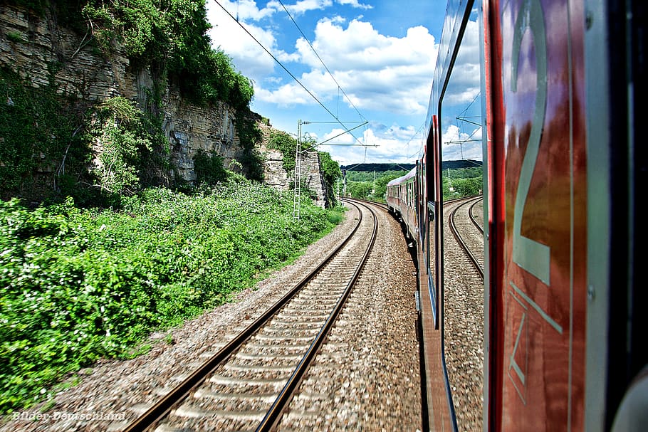 Public Domain. train, on the go, railway, travel, zugfahrt, locomotive, pas...